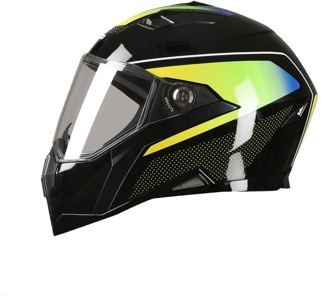 TVS Racing Anti Matter Motorbike Helmet (Glossy Black Green)