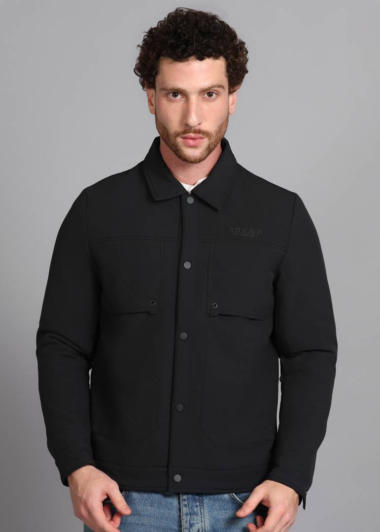 Men Solid Casual Jacket