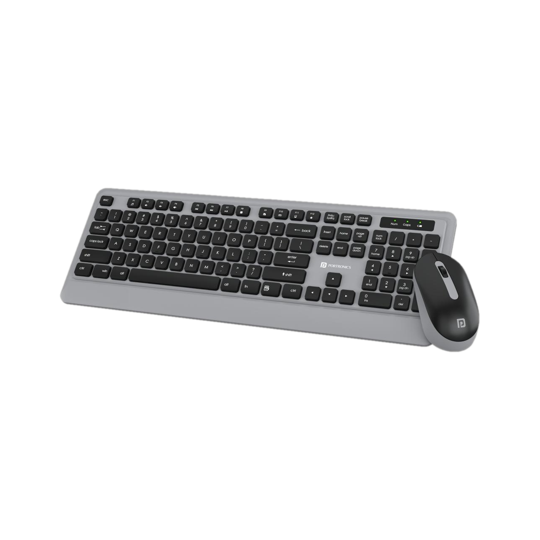 Portronics POR-1569 Wireless, Bluetooth Standard Laptop Keyboard Compatible with Desktop, iPad, Laptop, Mac, Tablet with Multi-Device Bluetooth, 2.4GH