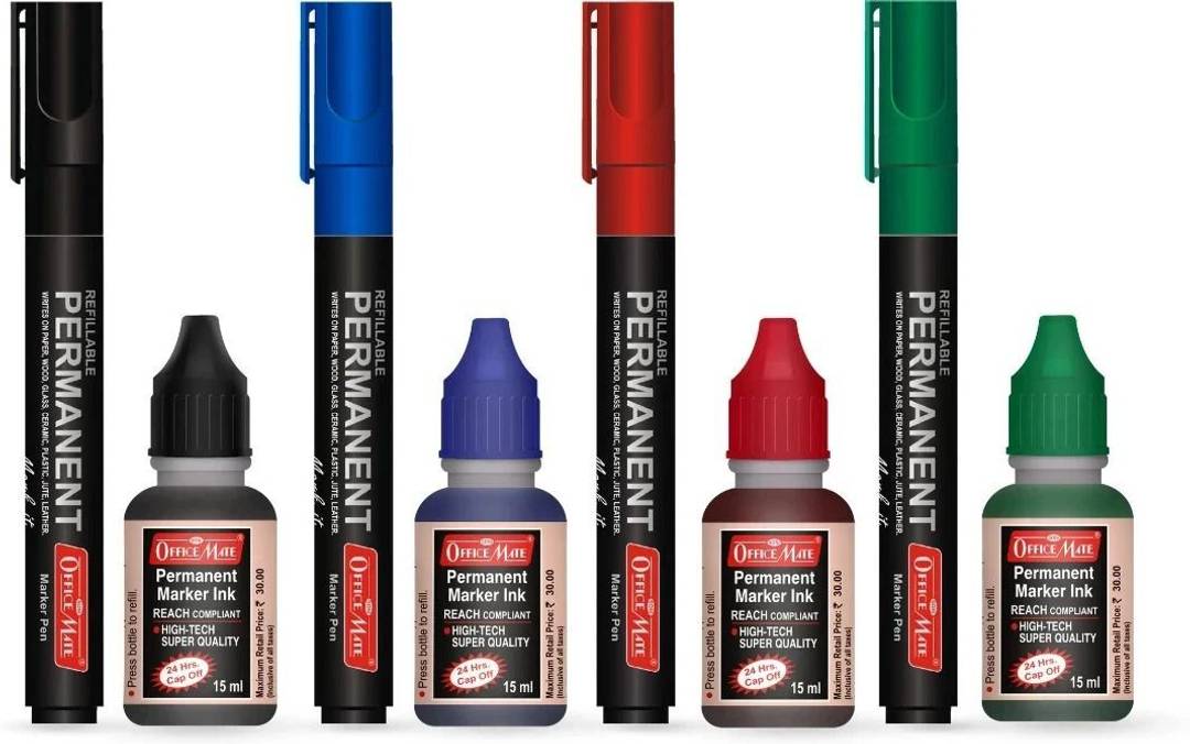 soni officemate permanent marker combo 4 4 ink