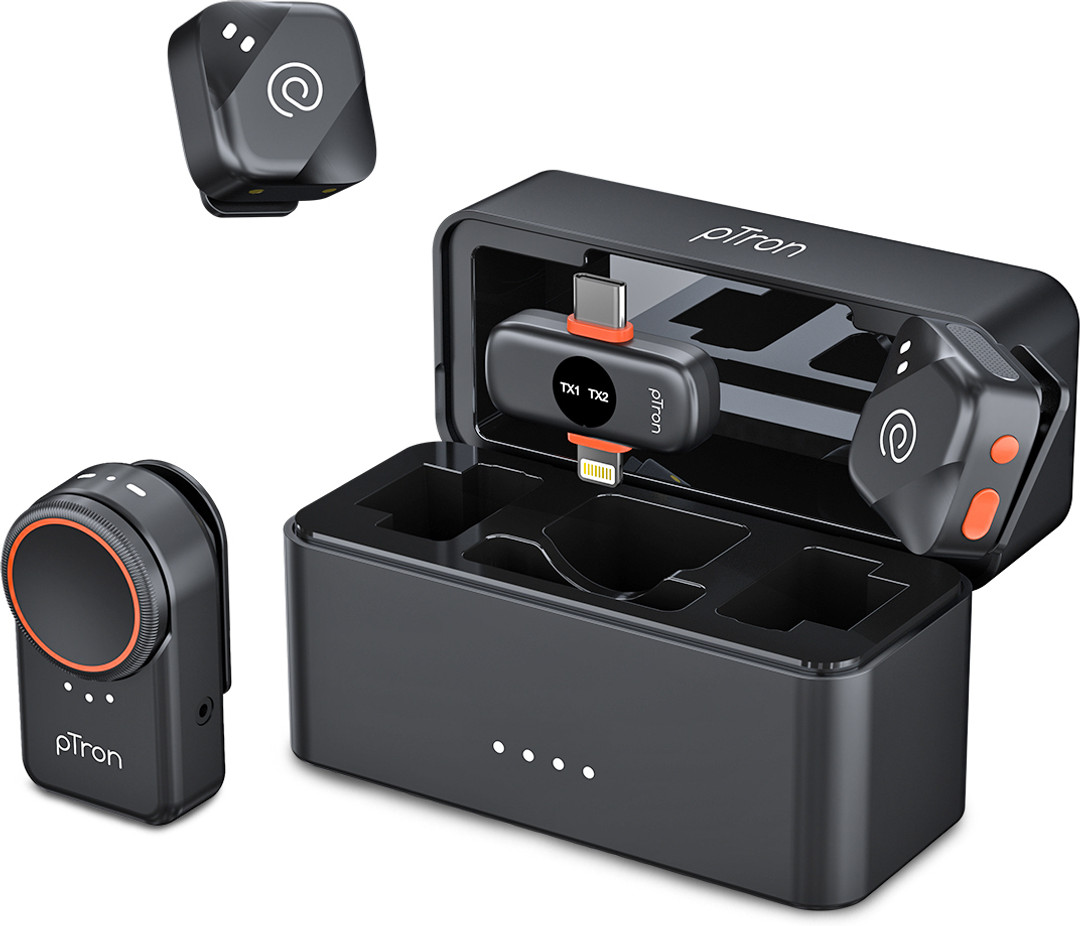 Price History of pTron KWM5 for Vlogging, AI Noise Cancelling, 2in1 Receiver, Omnidirectional, Wireless Microphone from Flipkart 2_188997521 - Image 1