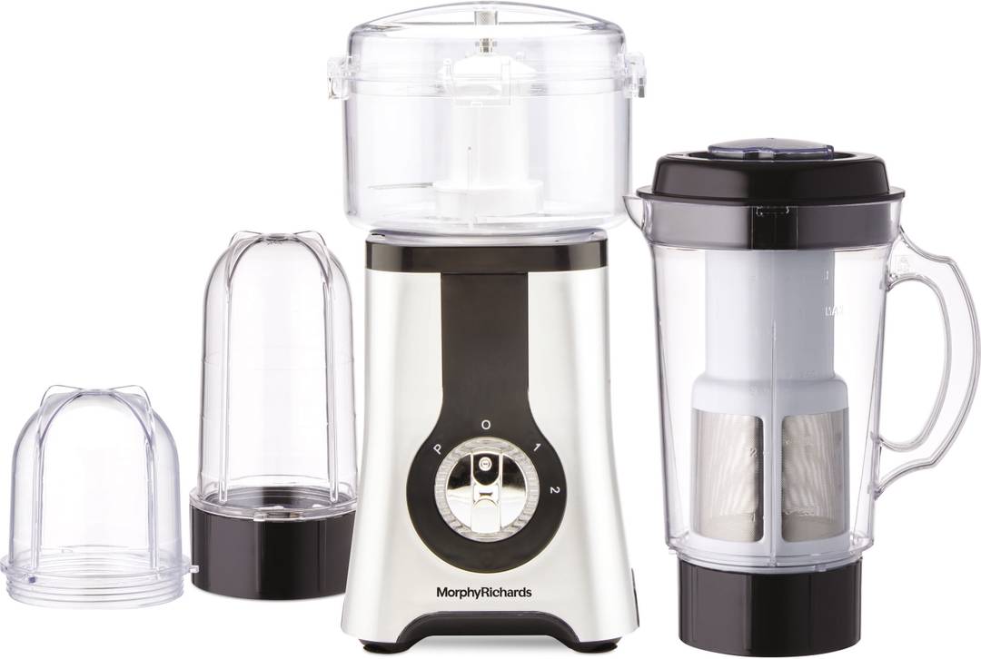 Morphy Richards Table Blender 400 W Juicer Mixer Grinder 4 in 1 BlendMaster Table Blender | 4 Jars | Silver Black
