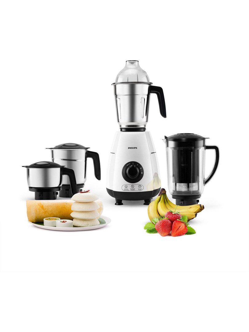 PHILIPS Juicer Mixer Grinder 1000 W Mixer Grinder HL7703/03 | 4 Jars | White