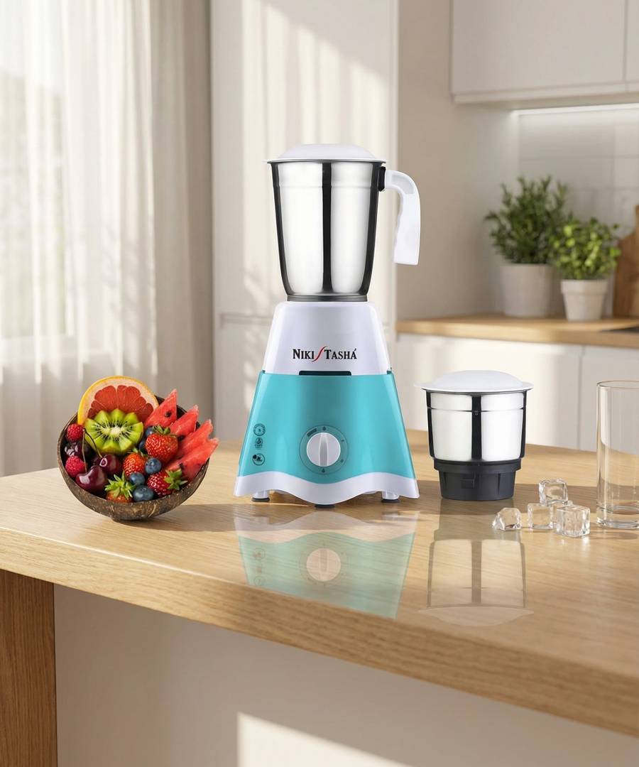 NIKI TASHA turbo series 750 W Mixer Grinder GREEN 750 | 2 Jars | Green
