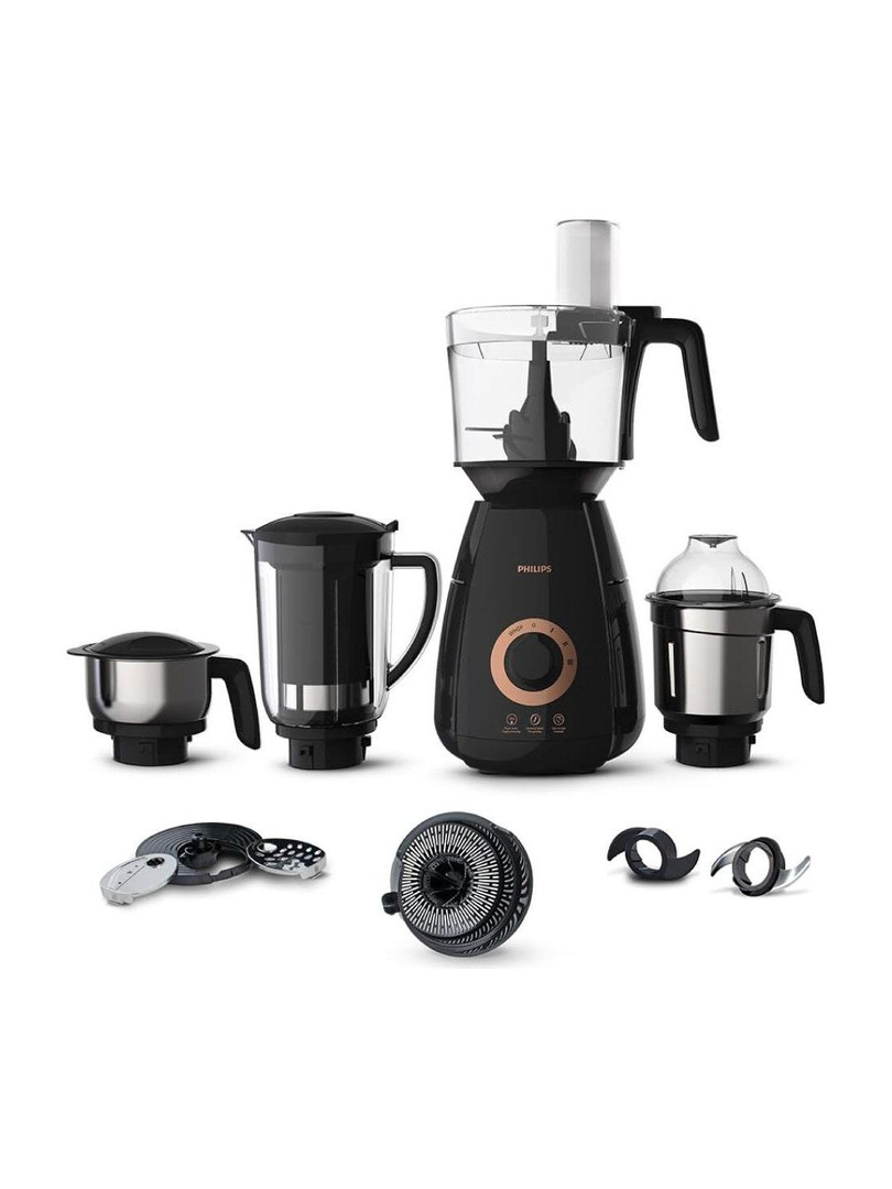 PHILIPS Avance Collection 750 W Mixer Grinder HL7707/01 | 4 Jars | with Gear Drive Technology, PowerChop Technology | Black