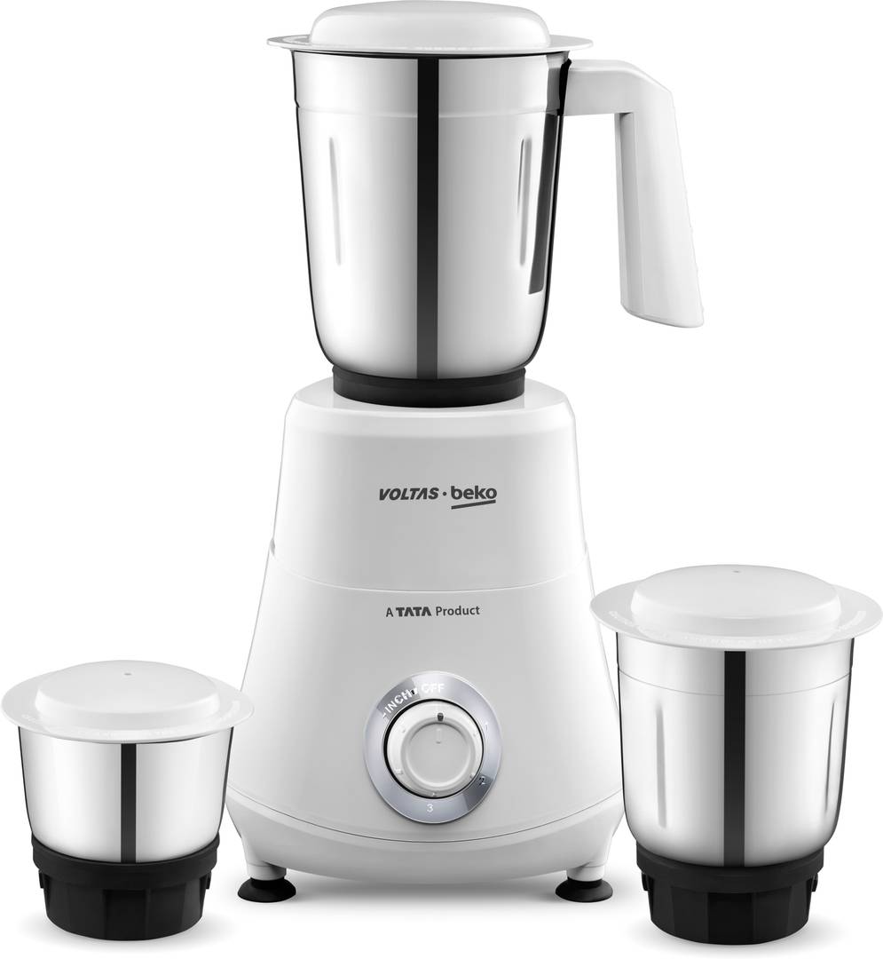 Voltas Beko by A Tata Product Powerful with GrindX Technology 500 W Mixer Grinder G5003HP-WH | 3 Jars | White