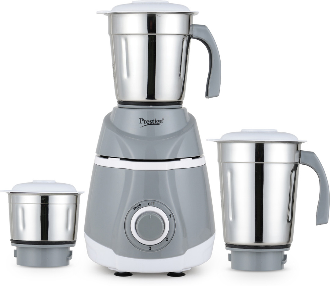 Prestige Classic 500 W Juicer Mixer Grinder (Atlas Classic | 3 Jars | with Flow Breaker Design | White, Grey)