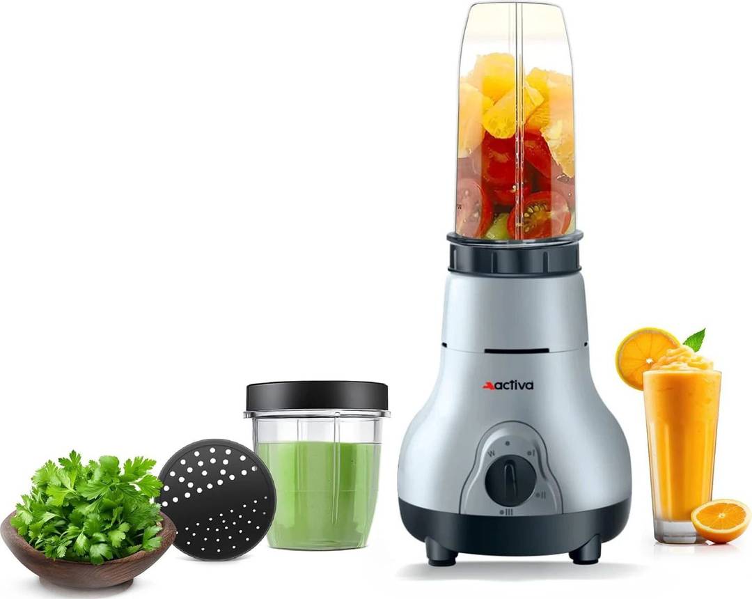 ACTIVA Easy Mix Nutri 2 Jar With Powerful Powerful Long Lasting Shock Proof Abs Body 500 W Juicer Mixer Grinder Easy Mix 500 Watt Nutri | 2 Jars | Bla