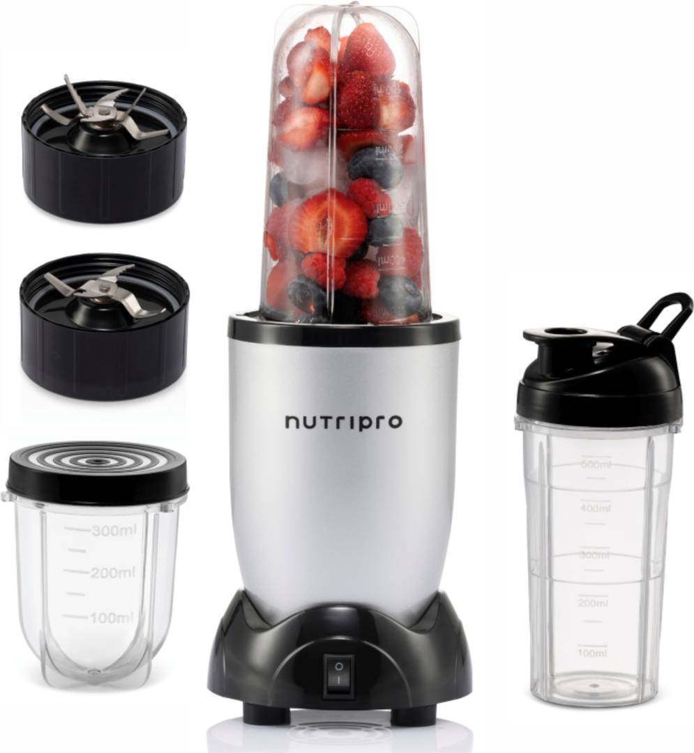 NutriPro Blender 500 W Juicer Mixer Grinder Nutri | 3 Jars | Silver