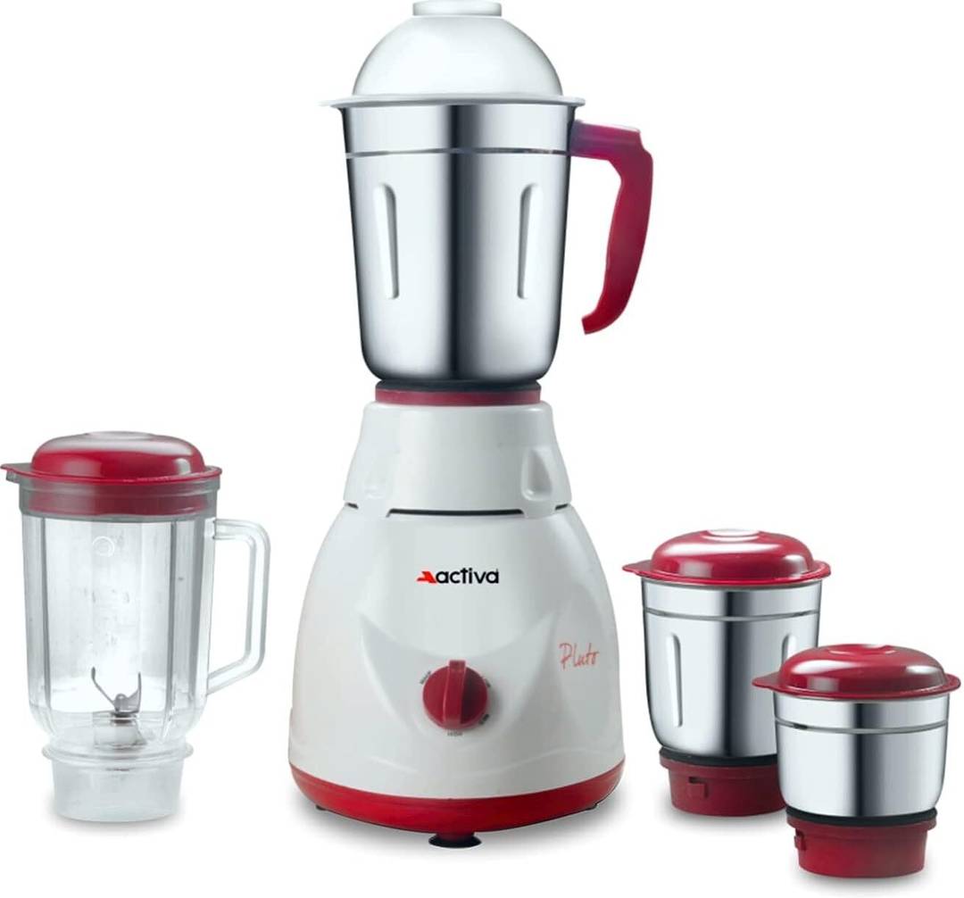 ACTIVA 4 Jar 650 W Mixer Grinder Pluto Pro Plus | 4 Jars | White