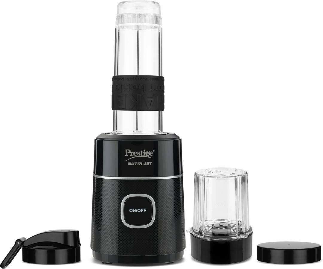Prestige Nutri-Jet 450 W Juicer Mixer Grinder 450W Motor | 2 Jars | Black
