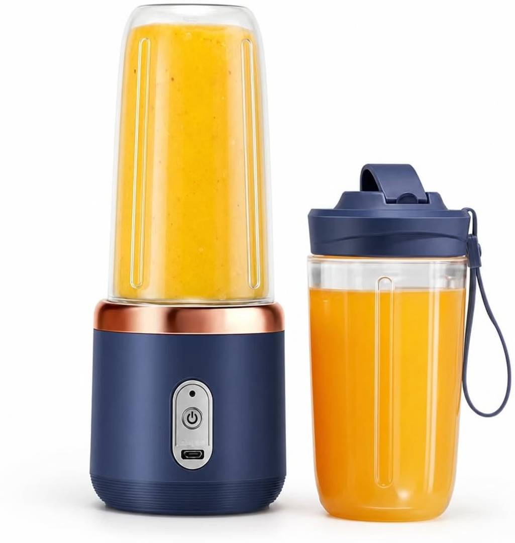 kenofix Portable Blender Electric Juicers Fruit Mixers USB Rechargeable 105 W Juicer Smoothie Mini Personal Juicer 6 Blades 3Gears With 1500 Mah Recha