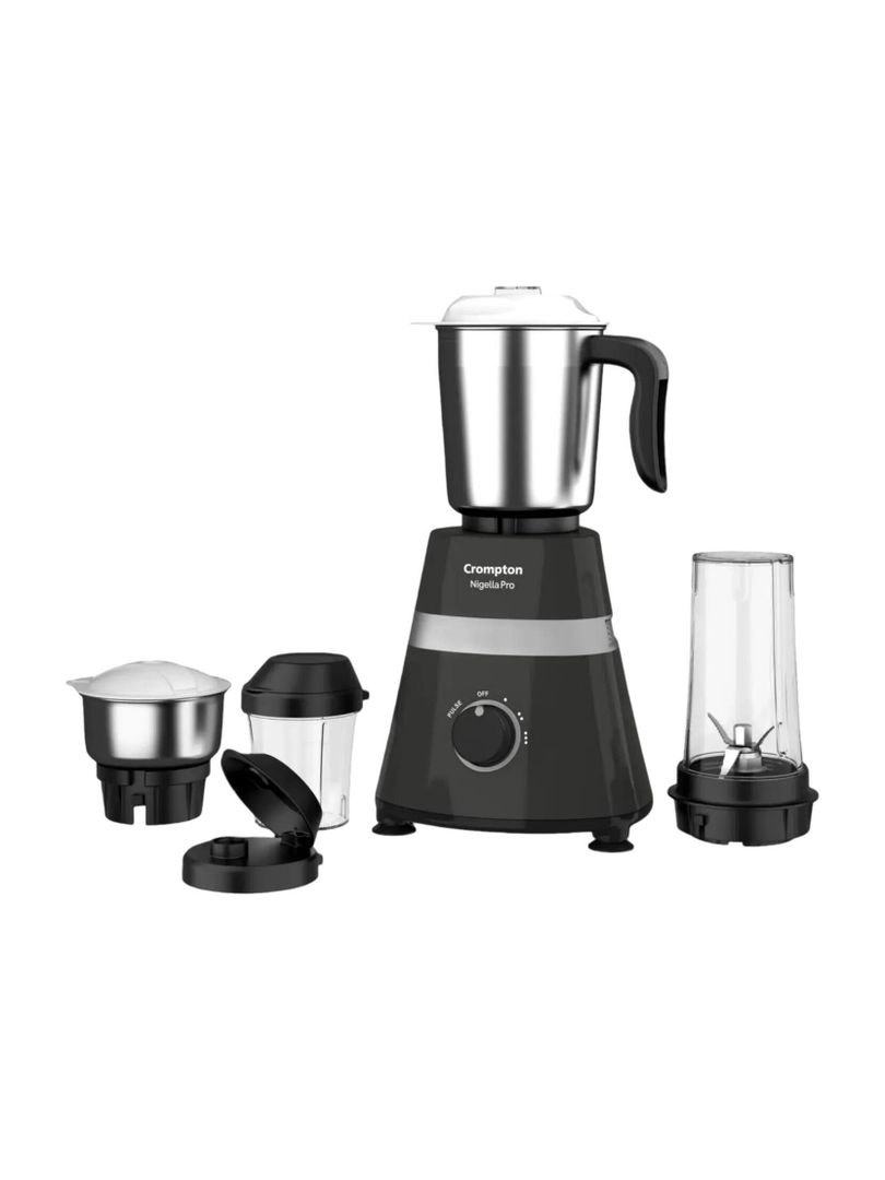 Crompton LIFE ACTIVE SERIES NIGELLA PRO 500 W Mixer Grinder (ACGM-NIGELLA PRO | 4 Jars | Black)