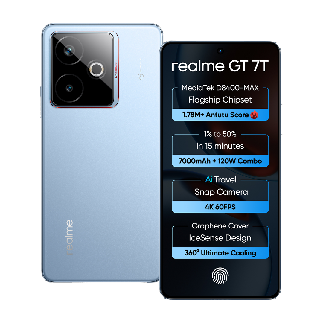 realme GT 7T (IceSense Blue, 256 GB) 8 GB RAM