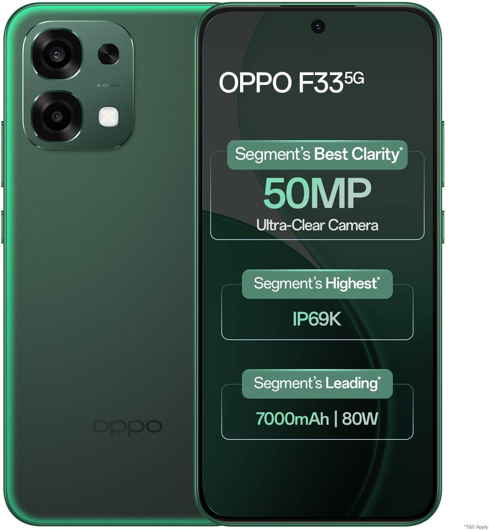 Oppo F33 5g (forest Green, 128 Gb, 7000 Mah)