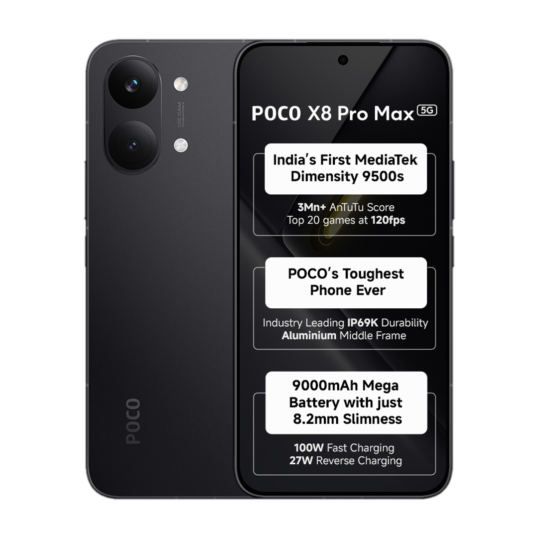POCO X8 Pro Max (Black, 256 GB) 12 GB RAM