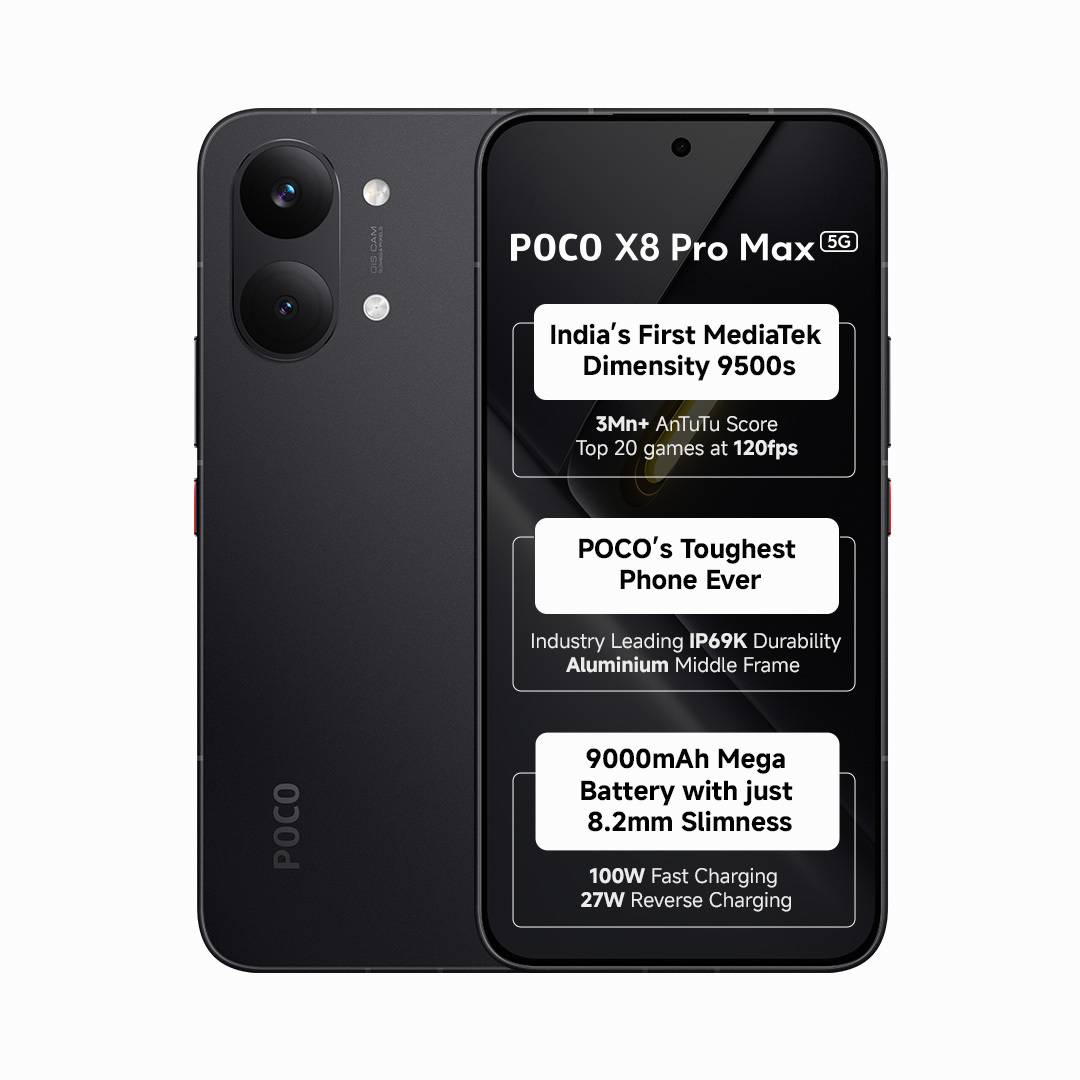 POCO X8 Pro Max (Black, 256 GB) 12 GB RAM