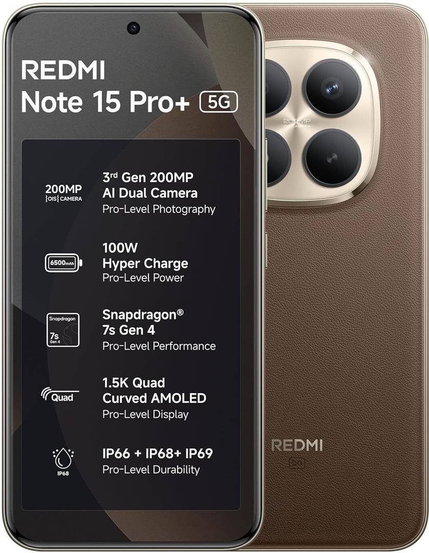 REDMI Note 15 Pro + 5G (Coffee Mocha, 512 GB) 12 GB RAM