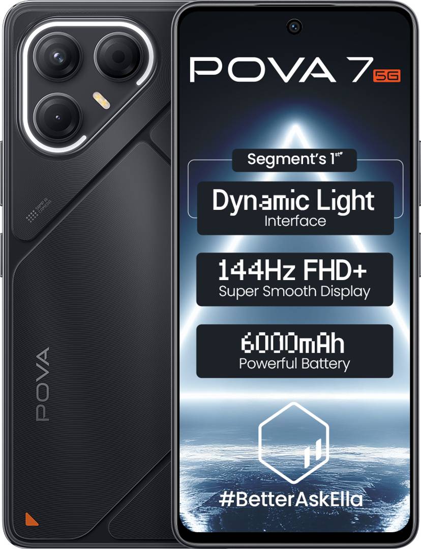Tecno Pova 7 5g (geek Black, 128 Gb, 6000 Mah)