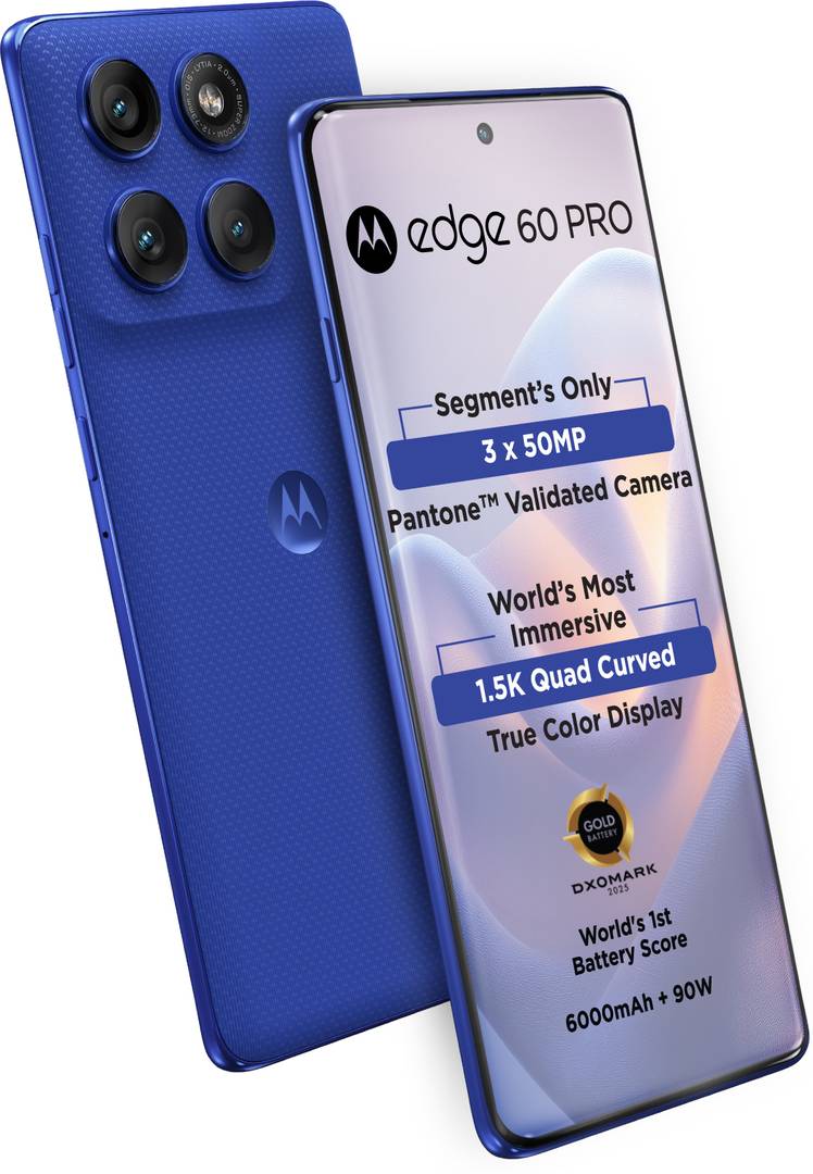 MOTOROLA Edge 60 Pro (Pantone Dazzling Blue, 512 GB)