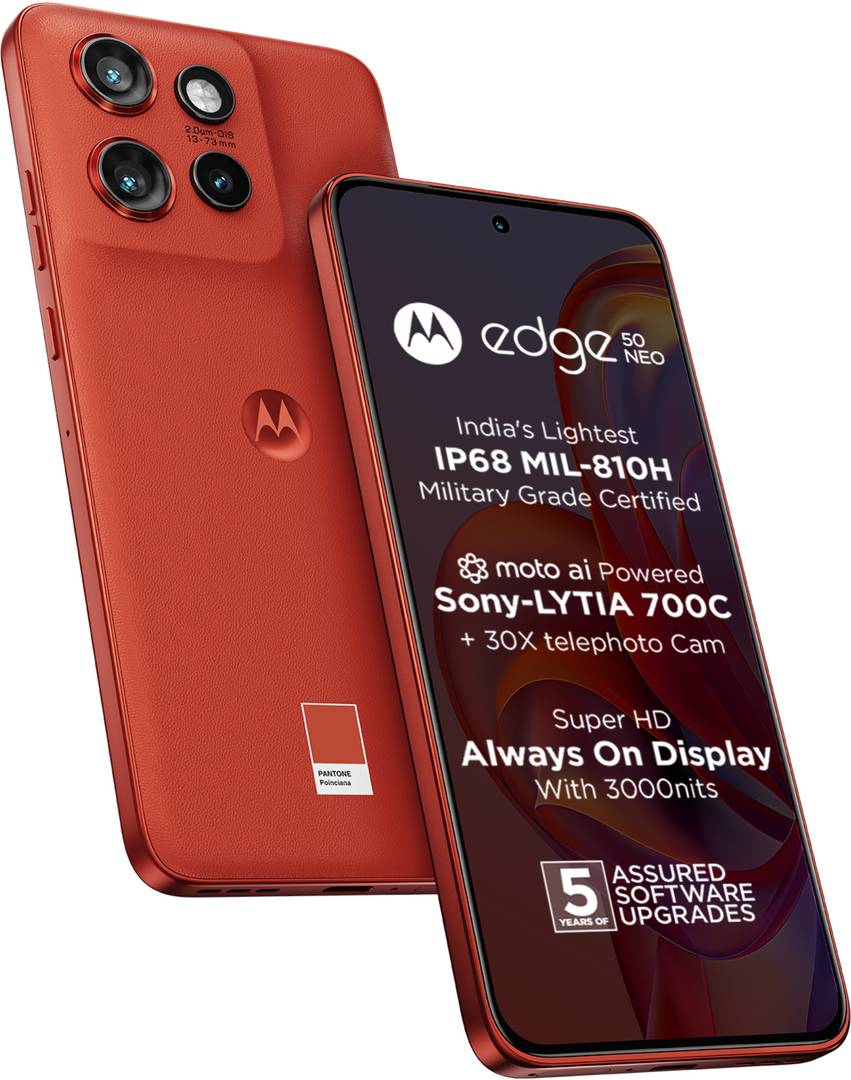 MOTOROLA Edge 50 Neo (PANTONE Poinciana, 256 GB) (8 GB RAM)