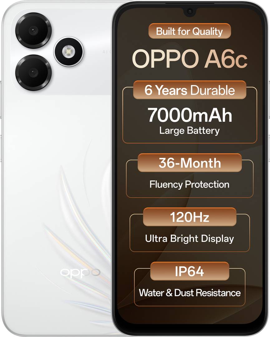 OPPO A6c (Feather White, 64 GB) 4 GB RAM