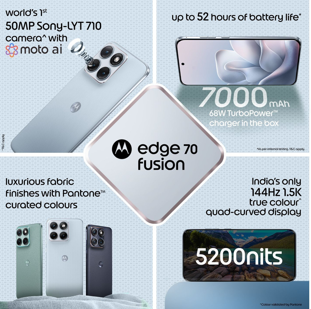 Motorola edge 70 fusion | Snapdragon 7s Gen 4 at ₹29,749*