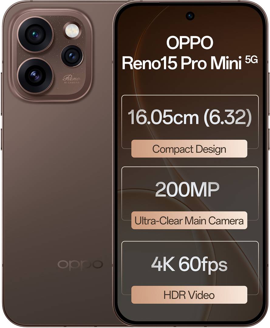 OPPO Reno15 Pro Mini 5G (Cocoa Brown, 512 GB) (12 GB RAM)