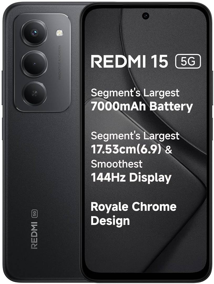 REDMI 15 5G (Midnight Black, 256 GB) 8 GB RAM