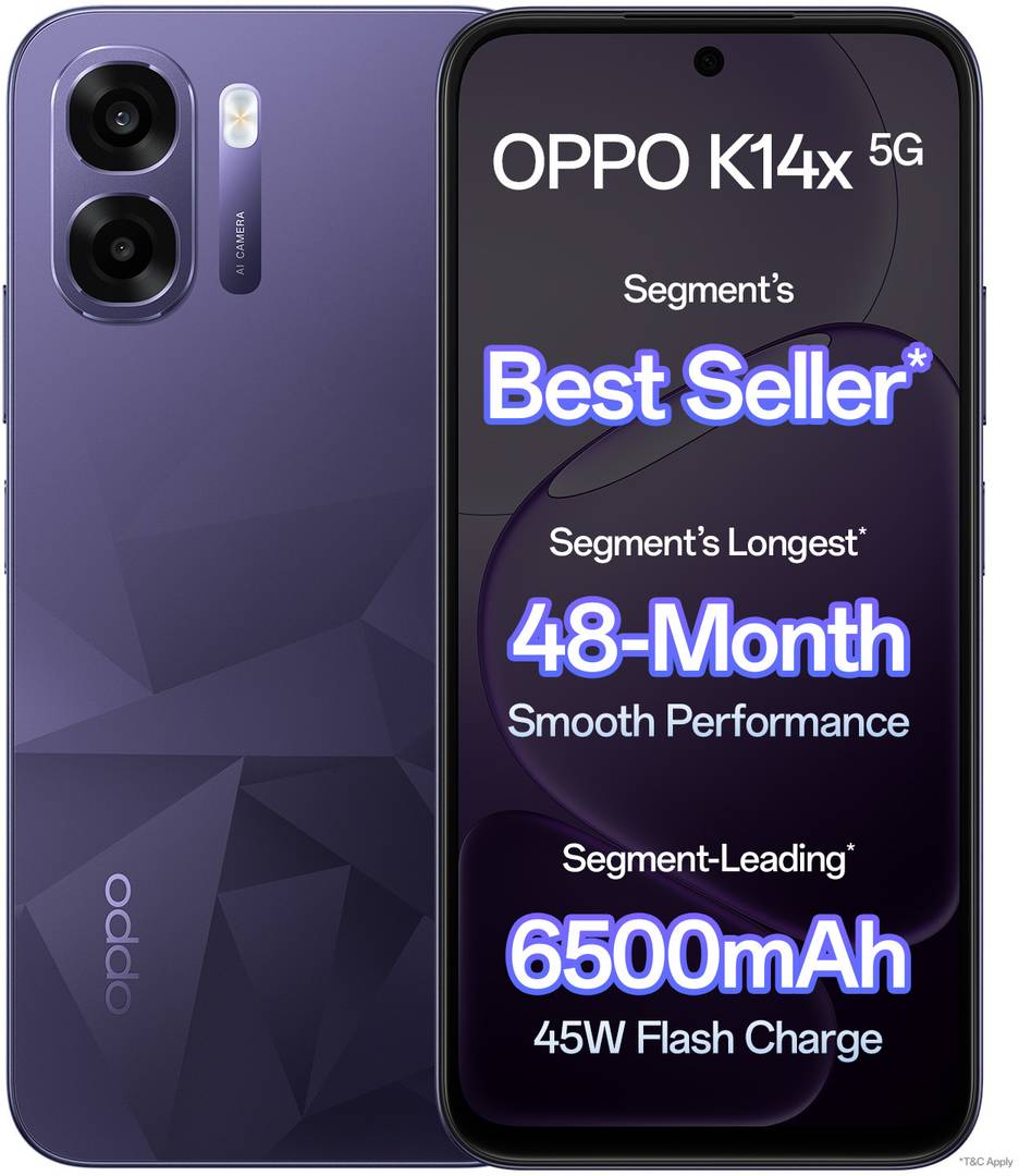 OPPO K14x 5G (Prism Violet, 128 GB) (4 GB RAM)
