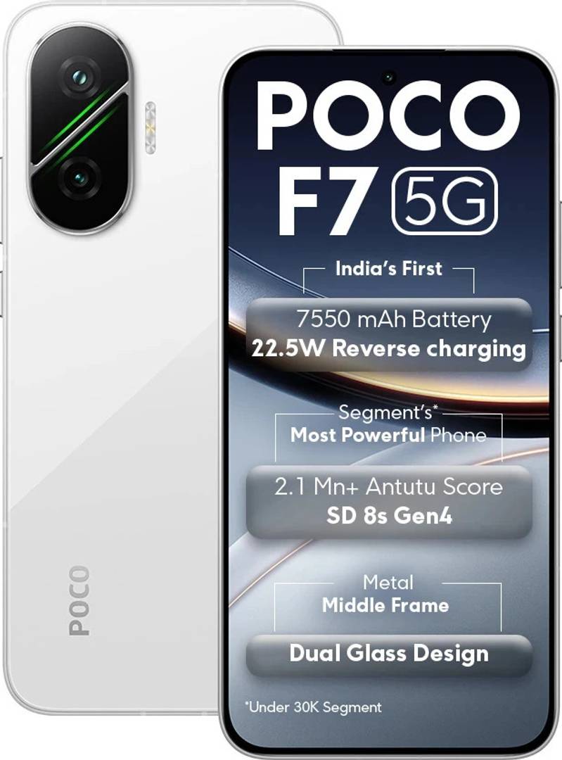 POCO F7 5G (Frost White, 256 GB) 12 GB RAM