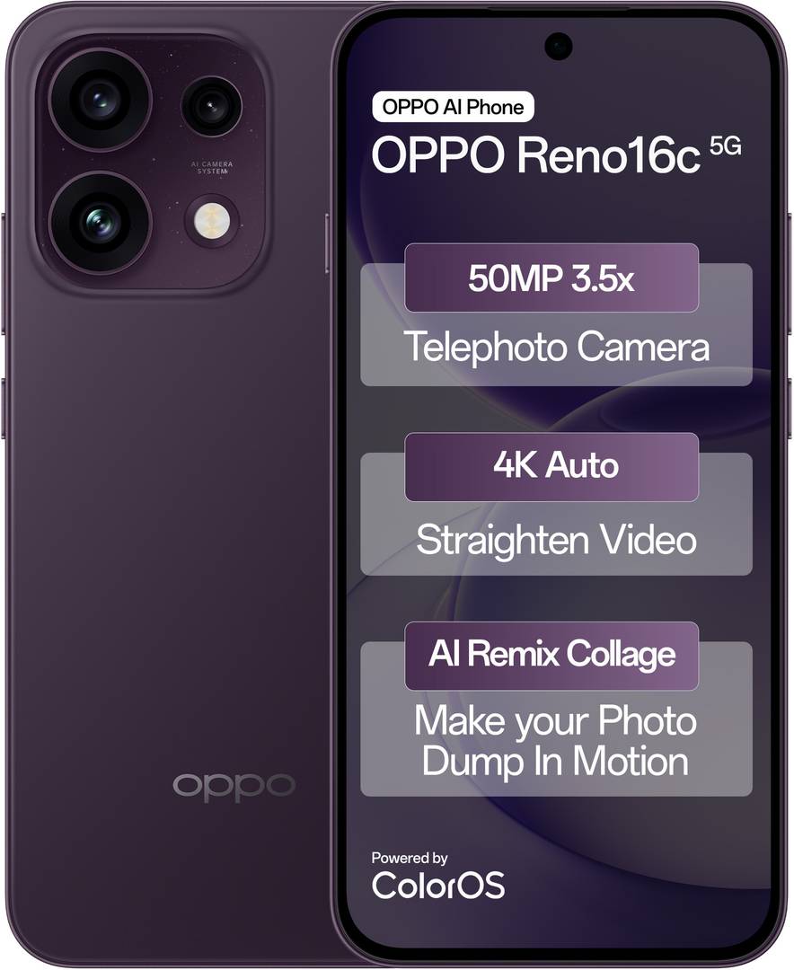 OPPO Reno16c 5G (Twilight Violet, 256 GB) (12 GB RAM)