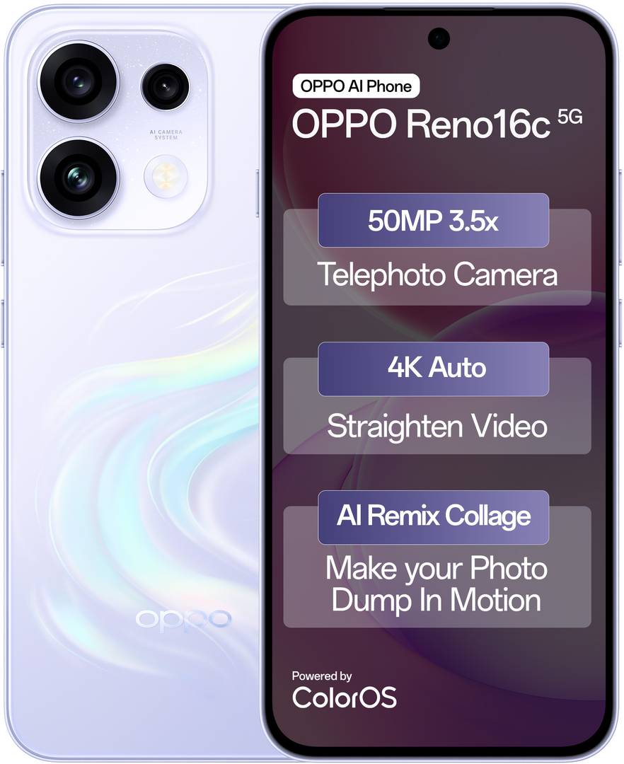OPPO Reno16c 5G (Stellar Purple, 128 GB) 8 GB RAM