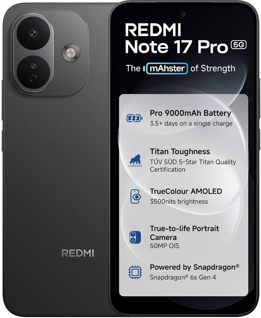 Redmi R70 Price History of REDMI Note 17 Pro 5G (Stealth Black, 128 GB) 8 GB RAM ...