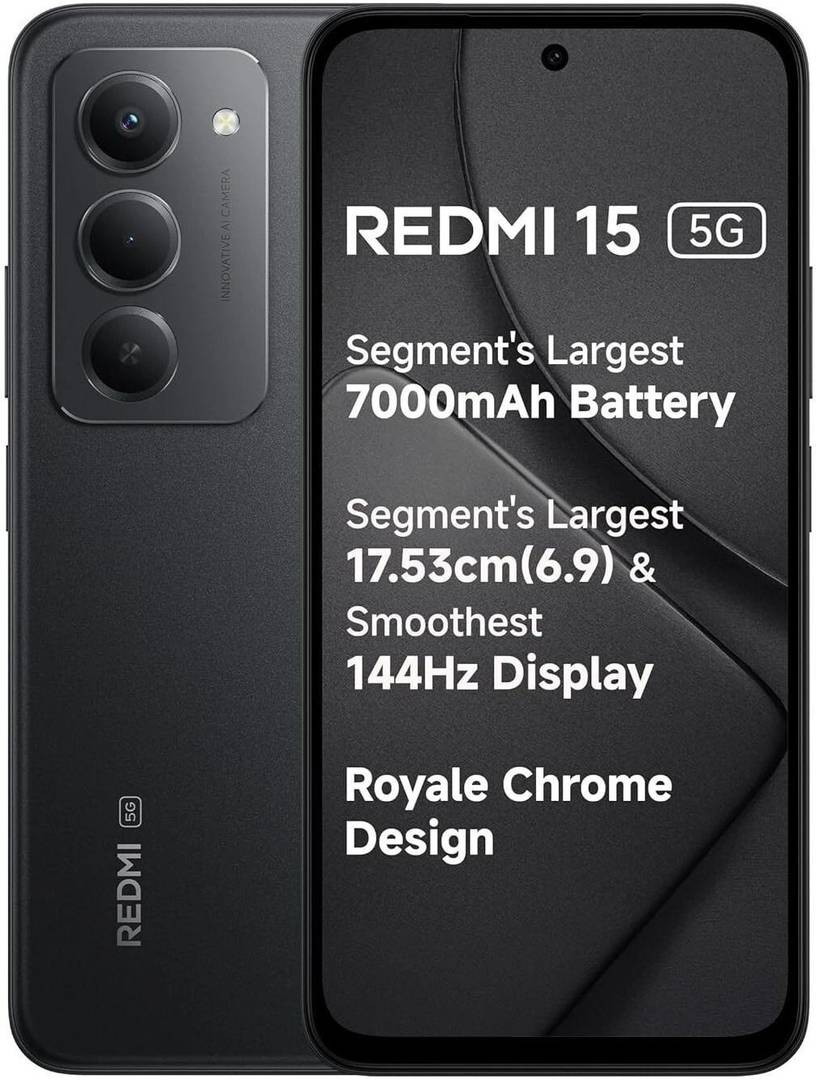REDMI 15 5G (Midnight Black, 128 GB)