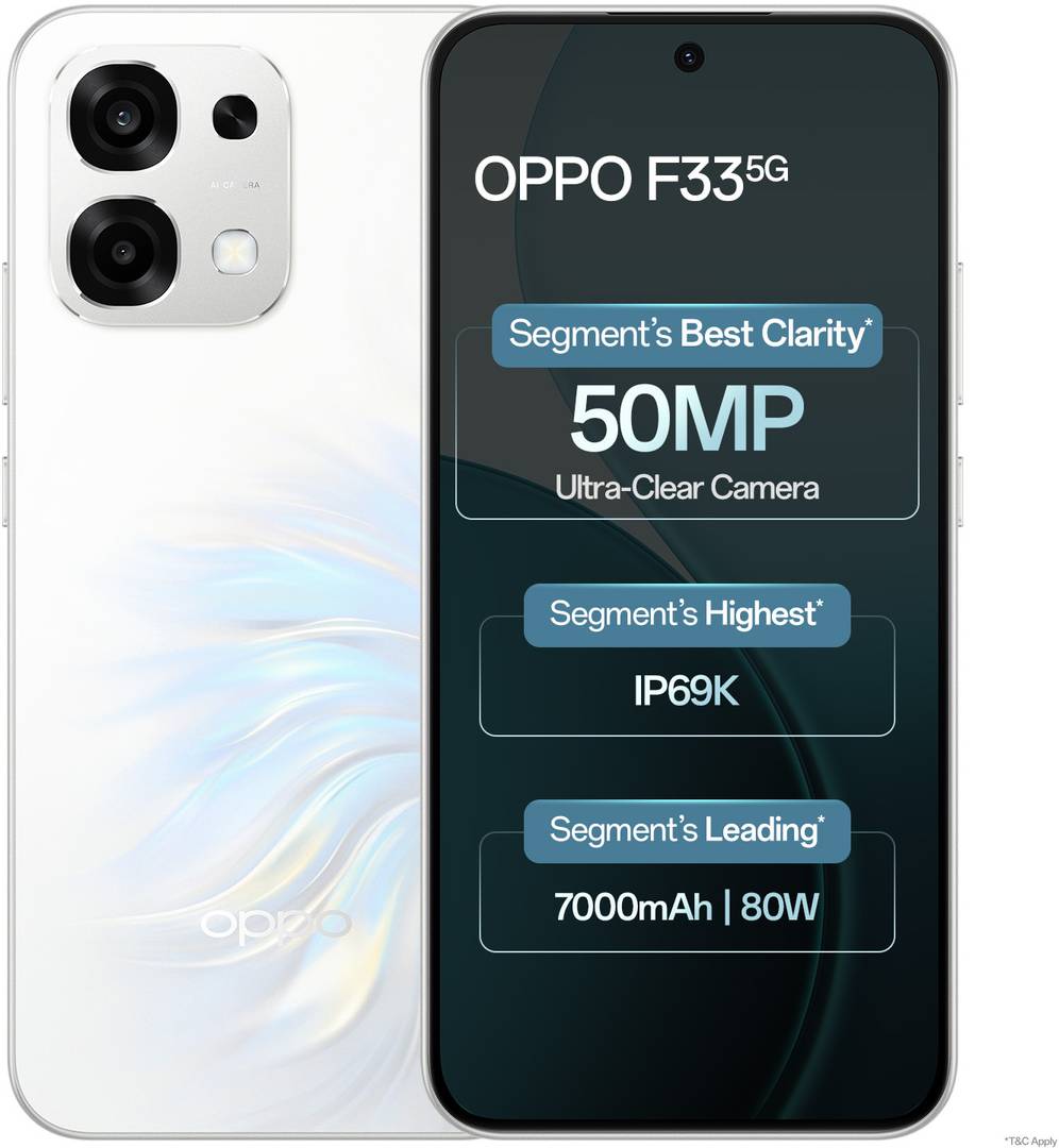 OPPO F33 5G (Pearl White, 128 GB) 6 GB RAM