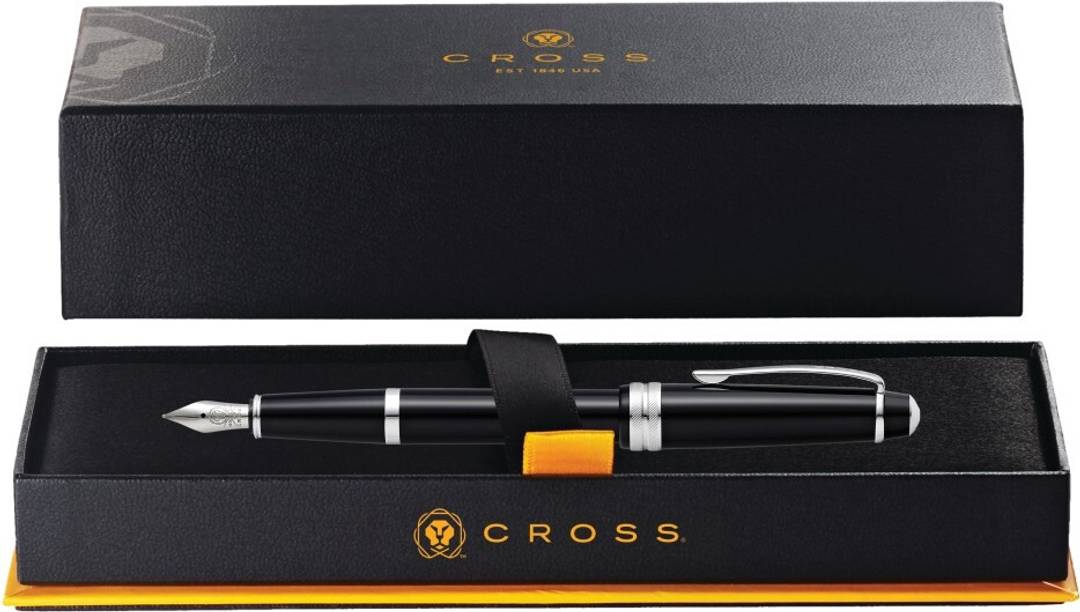 cross light polished black resin fountain pen