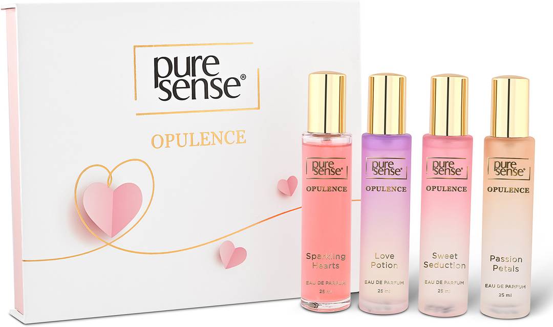 puresense opulence gift set hearts sweet passion love 4x25ml perfume 100 ml
