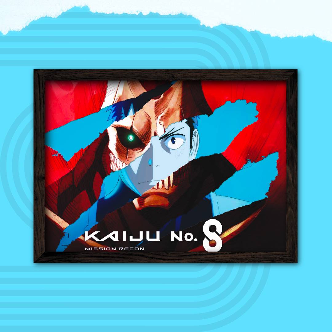 Kaiju No. 8 Mission Recon Framed Poster | Kikoru & Kafka Wall Art in Black Frame | A4 Size High-Quality Print Photographic Paper