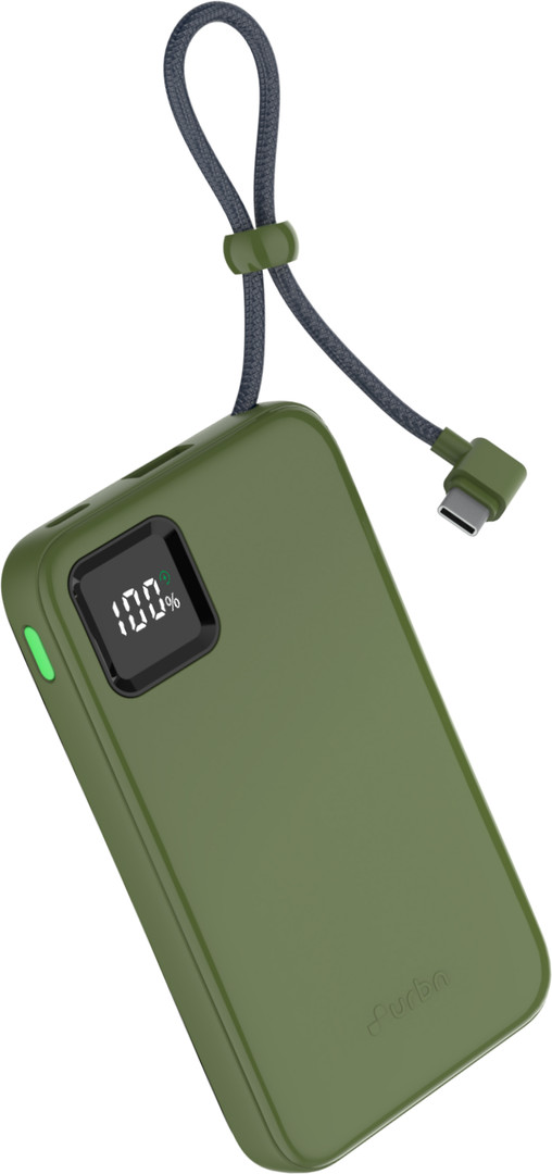 URBN 10000 mAH 22.5 W Power Bank Camo, Lithium Polymer, Fast Charging, Power Delivery 3.0, Quick Charge 3.0 for Mobile