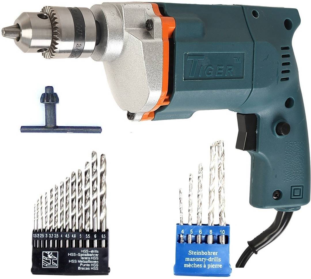 inditrust new 10mm drill bit tool kit 13hhs bits 5 masonry pistol grip