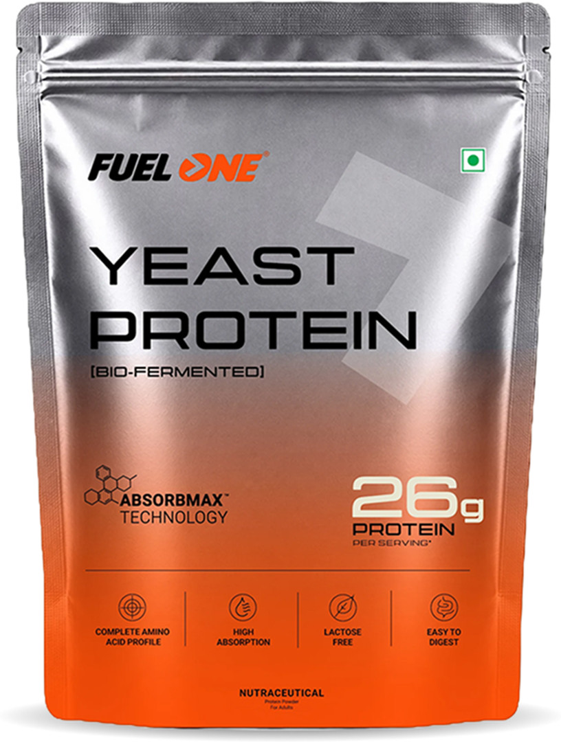 FUELONE Bio-fermented Yeast Protein Isolate 5.28g BCAA, 3.23g Glutamic Acid Whey Protein (1 kg, Chocolate)