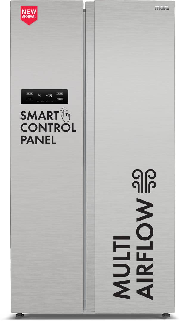 MarQ by Flipkart 584 L Frost Free Side by Side Refrigerator  with Smart Control Panel, Fresh Lock and Multi Airflow Technology Silver, 584MS025MQS
