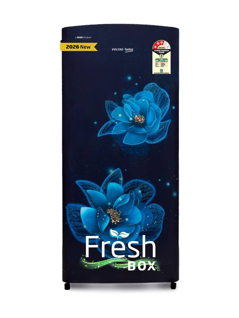 Voltas Beko 183 L Direct Cool Single Door 3 Star Refrigerator Fressia Blue, RDC215B / 3S0BFR0M0000GO