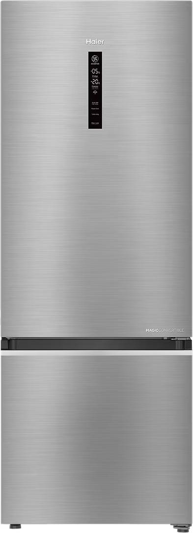 Haier 325 L Frost Free Double Door Bottom Mount 3 Star Refrigerator Brushline Silver, HRB-3753BBS-P