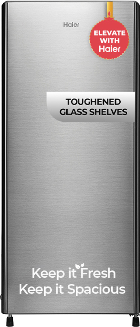 Haier 190 L Direct Cool Single Door 2 Star Refrigerator  with Fast Ice Making, Easy Clean Back, Large Vegetable Box ( 2026 Model) Moon Silver, HED-202