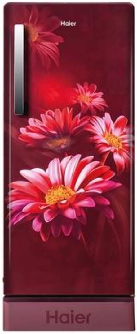 Haier 190 L Direct Cool Single Door 5 Star Refrigerator with Base Drawer Red Hilton, HRD-2115