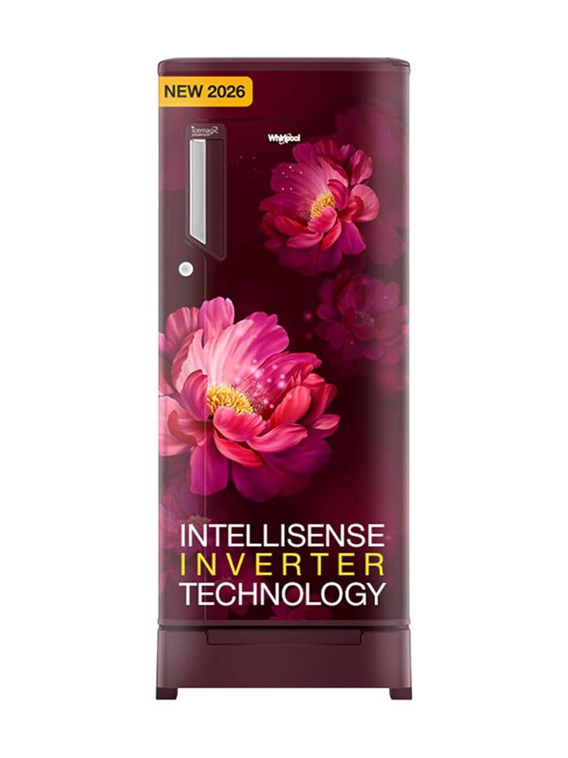 Whirlpool 192 L Direct Cool Single Door 4 Star Refrigerator with upto 12 hour cooling retention, fridge, (2026 Model) Wine Peony, 215 IMPC ROY 4S Wine