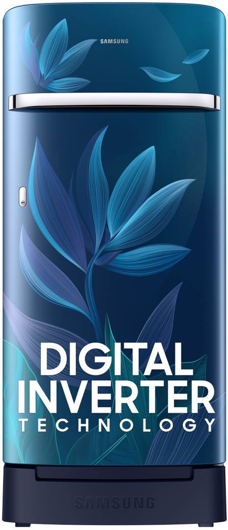 Samsung 215 L Direct Cool Single Door 5 Star Refrigerator with Digital Inverter Paradise Bloom Blue, RR23D2H359U/HL