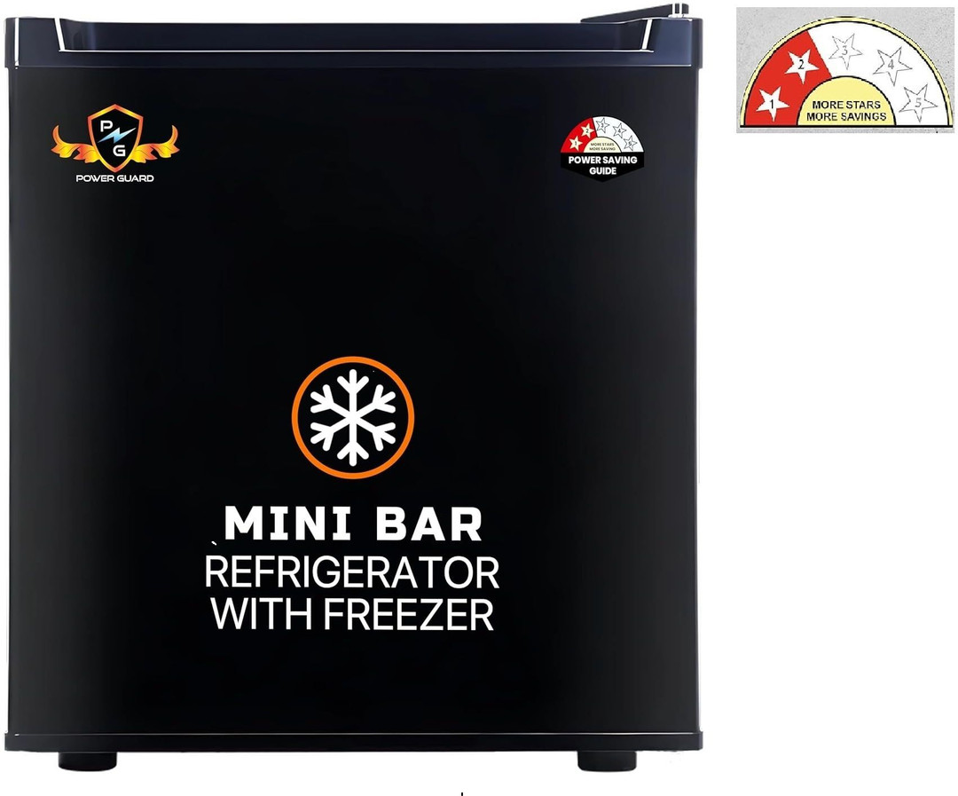 Power Guard 47 L Direct Cool Single Door 2 Star Convertible Refrigerator with Base Drawer (Black Steel, PG-DC-50)